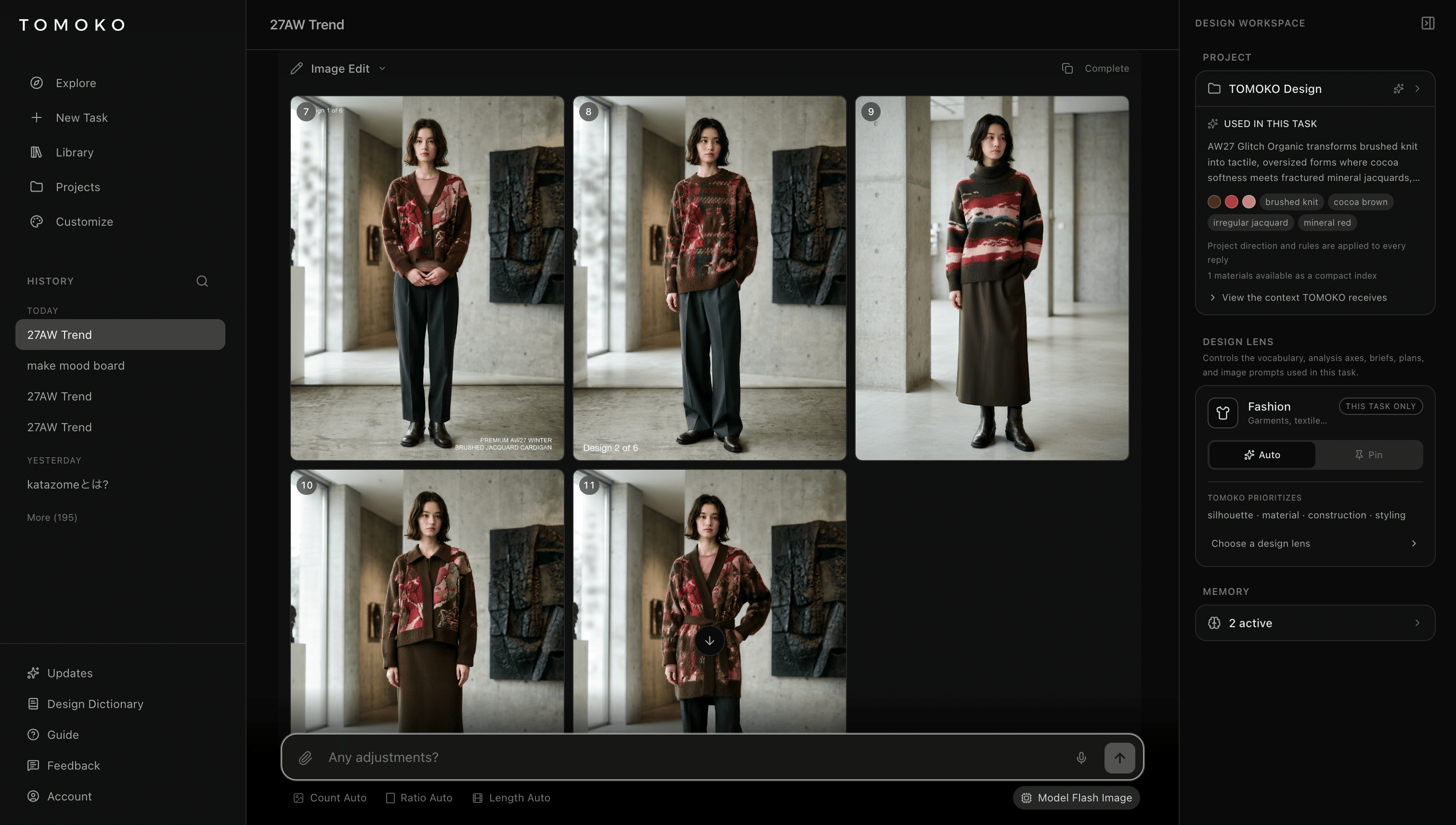 生成 — 画像の生成・編集から動画化まで。制作の意図を保ったまま、プレゼン資料へまとめます。